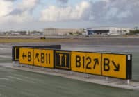 Airport terminal signs