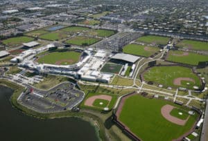 Kimley-Horn provided civil engineering services for the development of the FITTEAM Ballpark of the Palm Beaches in West Palm Beach, FL