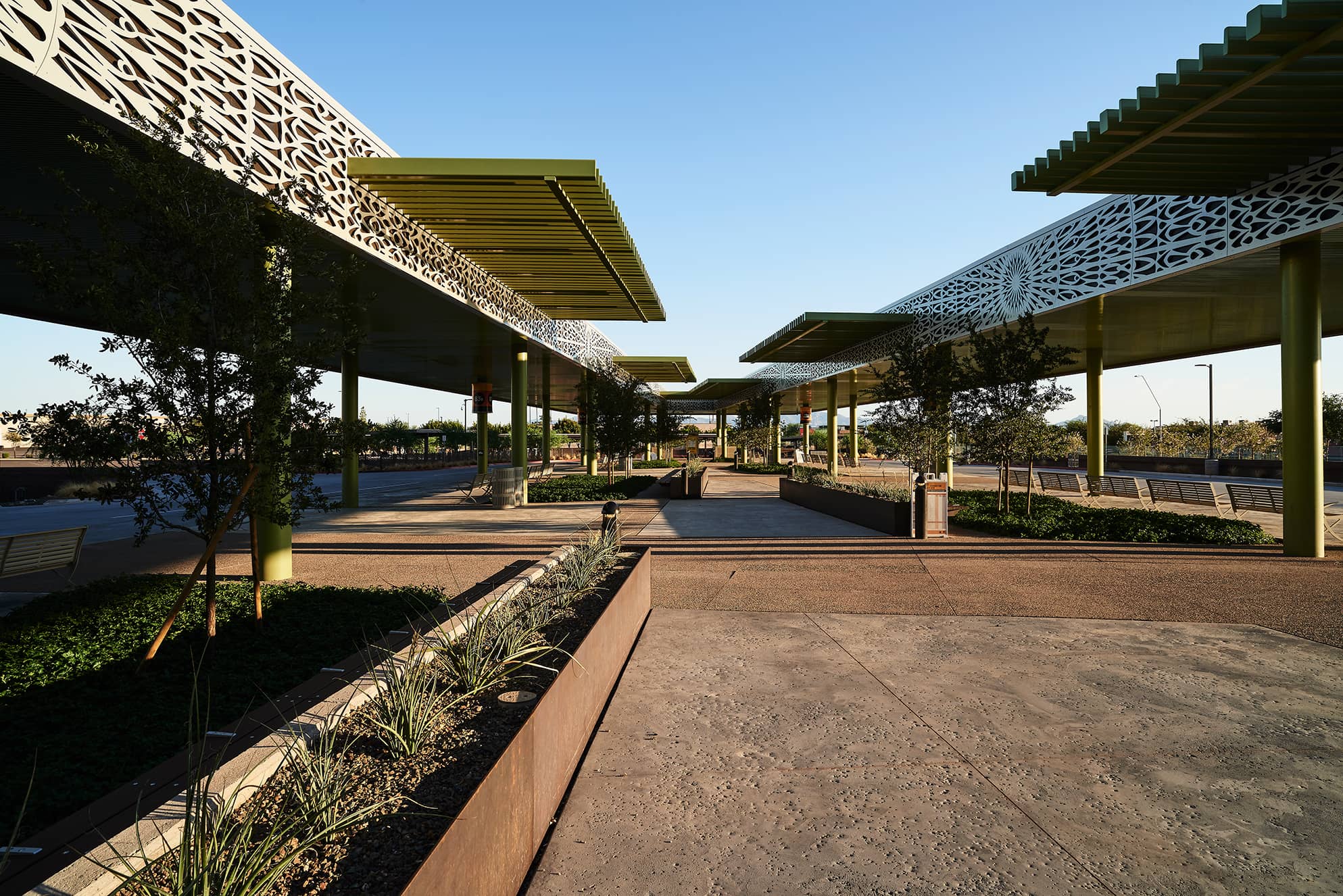 Kimley-Horn provided design, permitting, and construction phase services for the Desert Sky Transit Center for the Phoenix Public Transit Department.