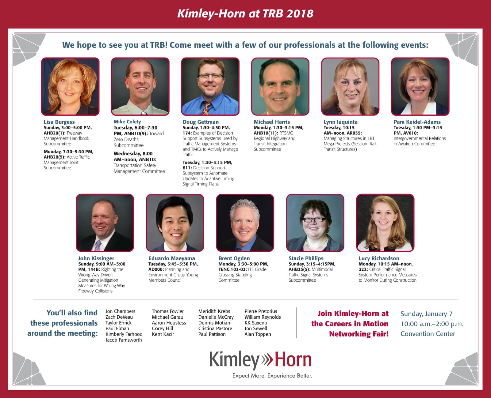 Kimley-Horn at the 2018 TRB Annual Meeting