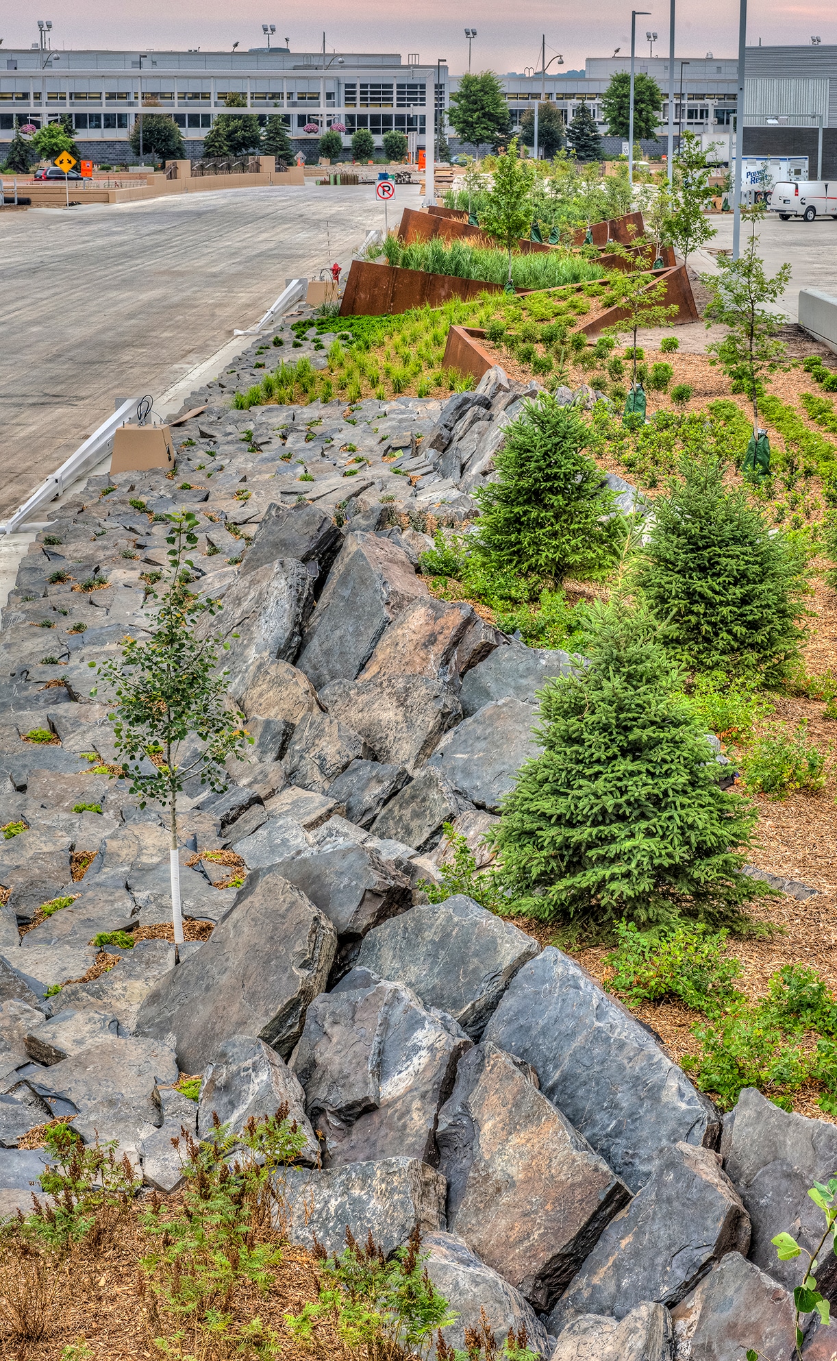 Part of the Minneapolis-St. Paul International Airport Terminal 2-Humphrey expansion, Kimley-Horn landscape architects designed the first green roof at MSP.