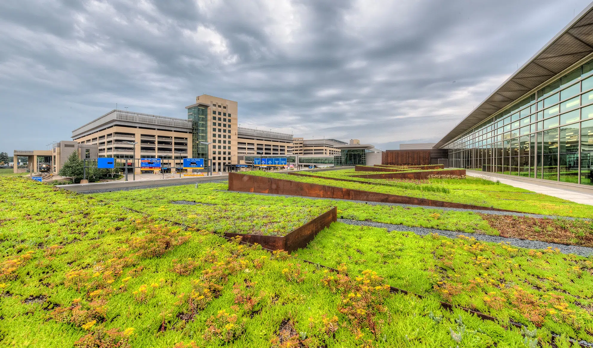 Part of the Minneapolis-St. Paul International Airport Terminal 2-Humphrey expansion, Kimley-Horn landscape architects designed the first green roof at MSP.