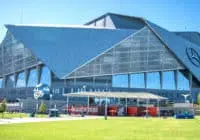 Kimley-Horn provided civil engineering and landscape architecture design for The Home Depot Backyard at Mercedes-Benz Stadium in Atlanta, GA