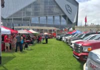Kimley-Horn provided civil engineering and landscape architecture design for The Home Depot Backyard at Mercedes-Benz Stadium in Atlanta, GA
