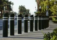 Bollards along Las Vegas Blvd