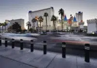 Bollards along Las Vegas Boulevard