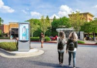 ev charging infrastructure in front of shopping mall