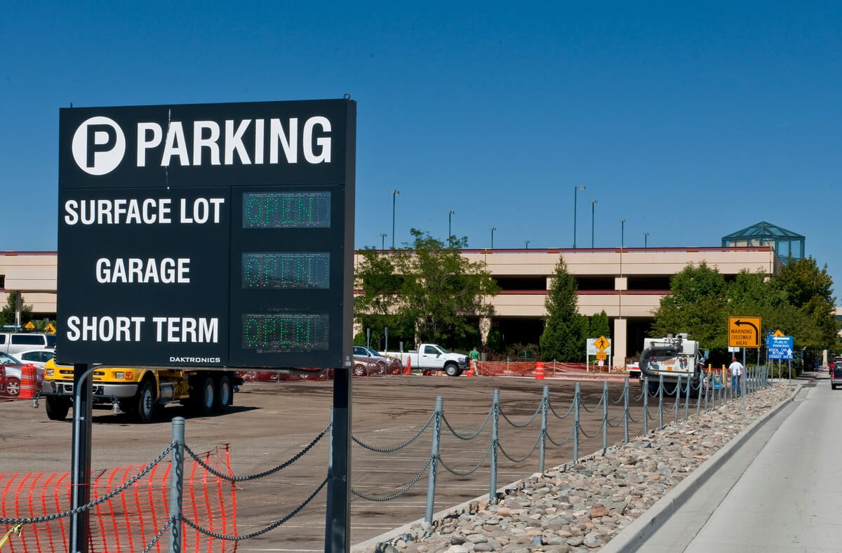 Airport Parking Demand shown on Parking Guidance Systems