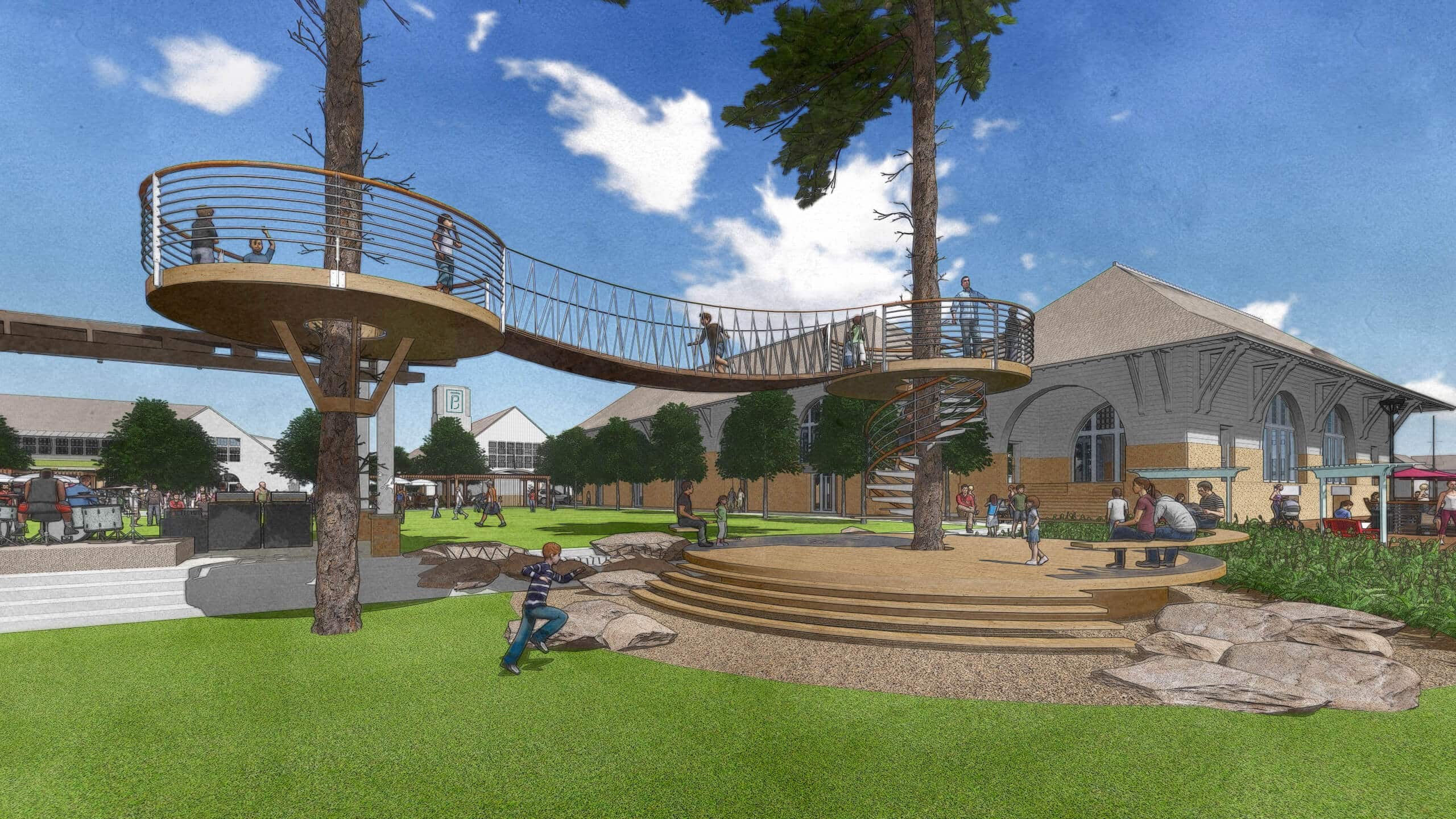 Playground redevelopment rendering Kelley Klepper AICP Kimley-Horn