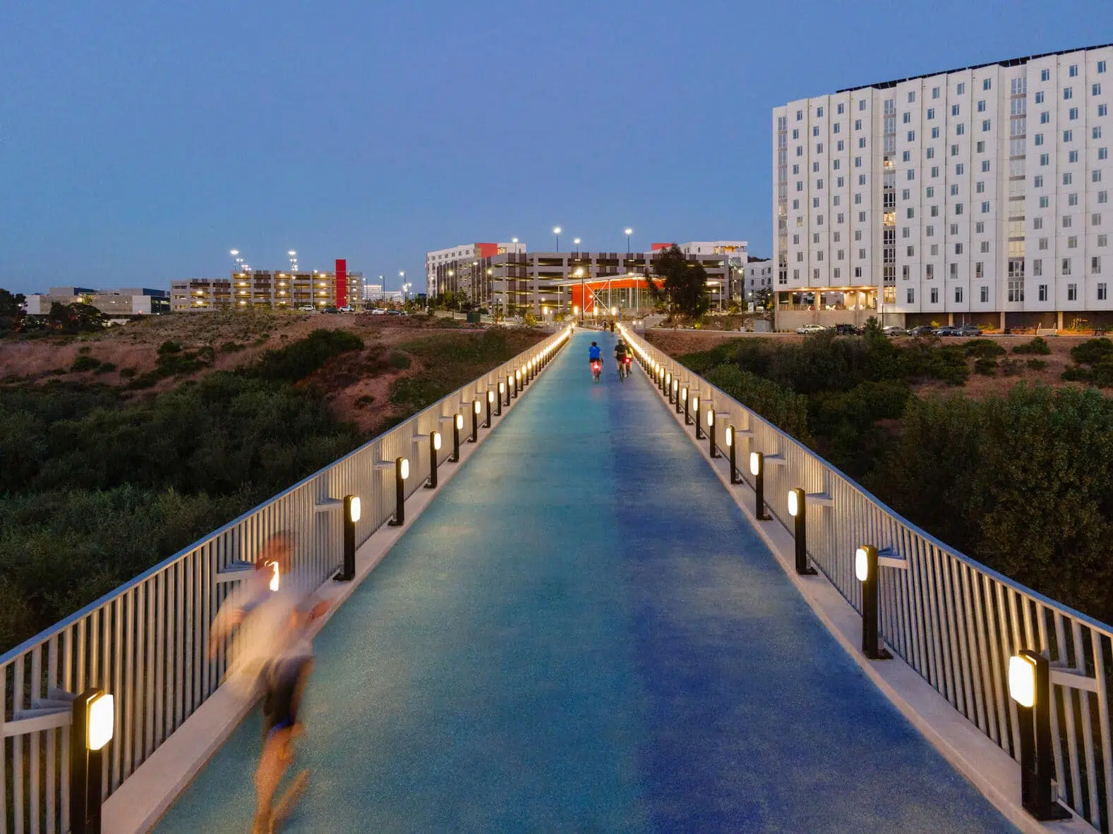 Mesa Pedestrian Bridge at Night