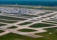 Runway 21R of the Detroit Airport