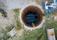 Open pipeline waiting to be repaired