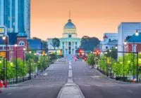 Roadway leading to the Montgomery, Alabama capitol building