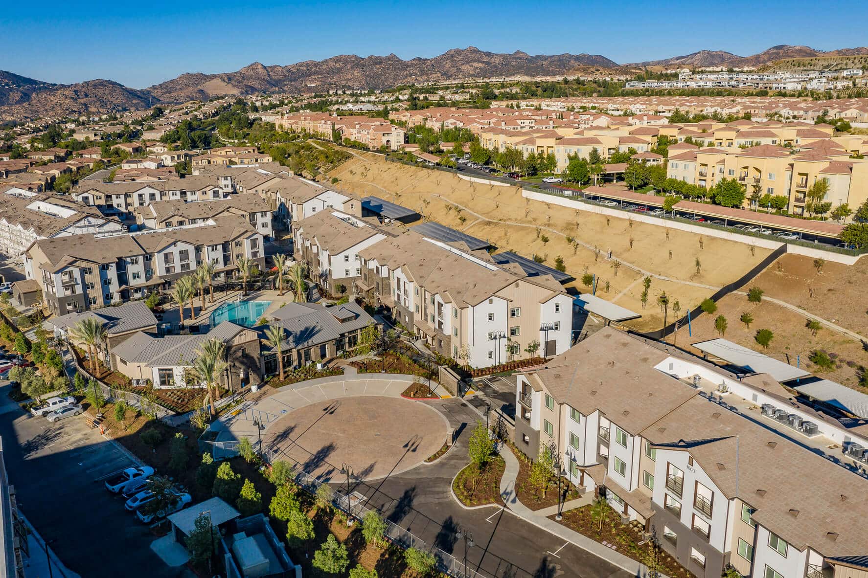 Residential and nonresidential buildings at Porter Ranch