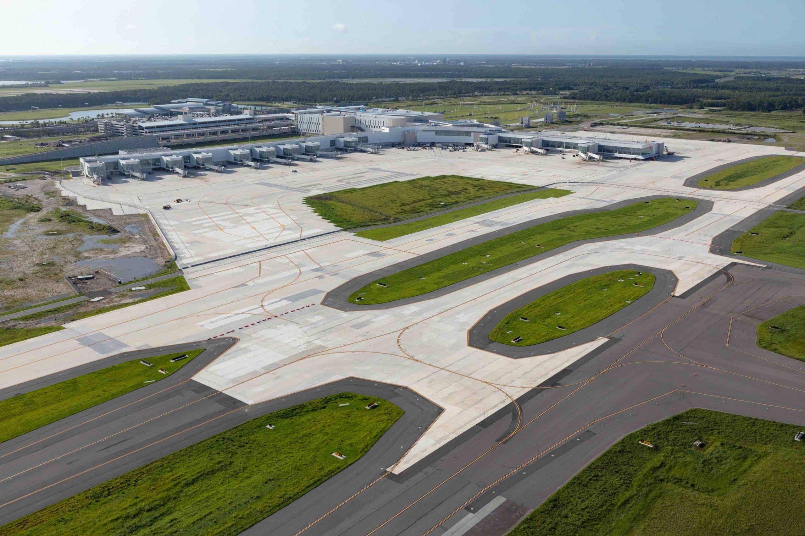 Orlando International Airport Terminal C aerial shot