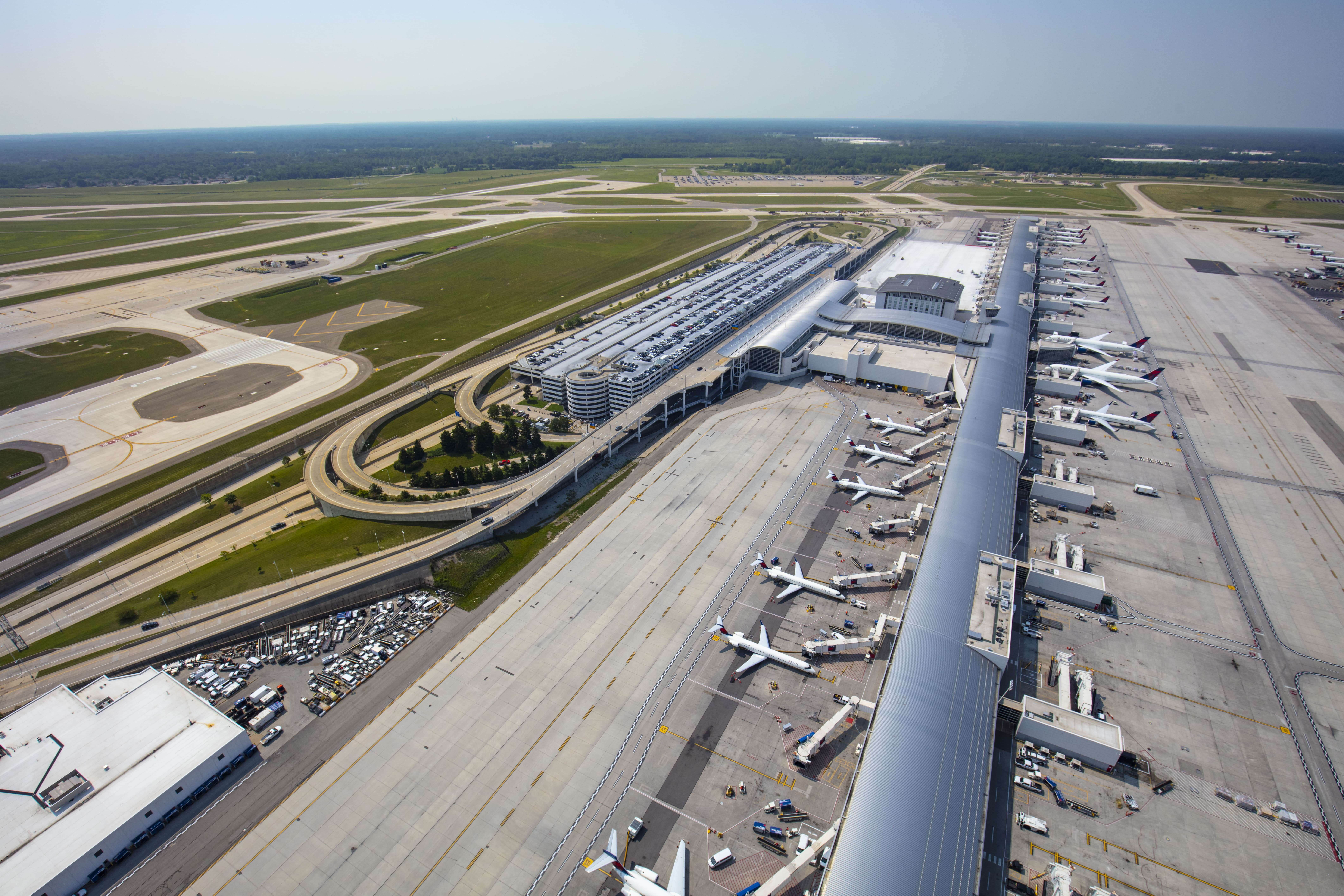 Detroit Airport runway