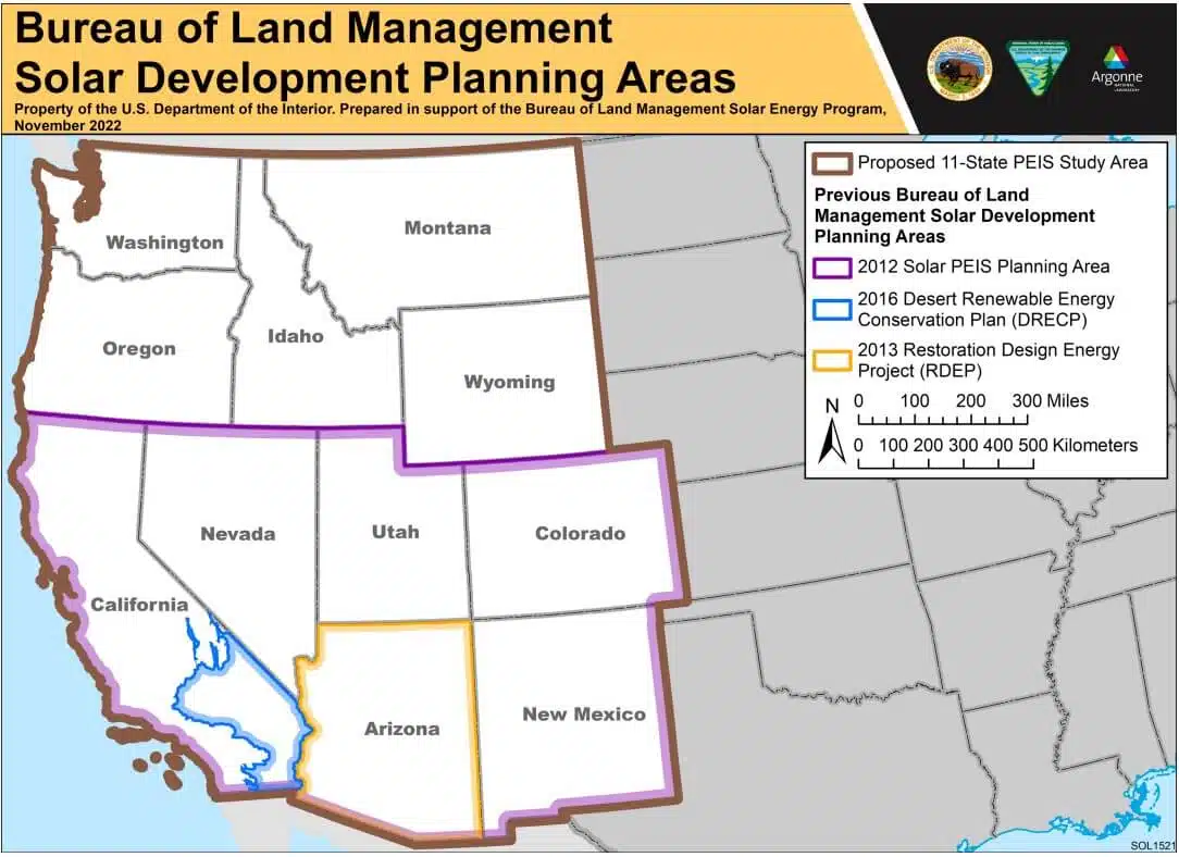 BLS solar development planning areas