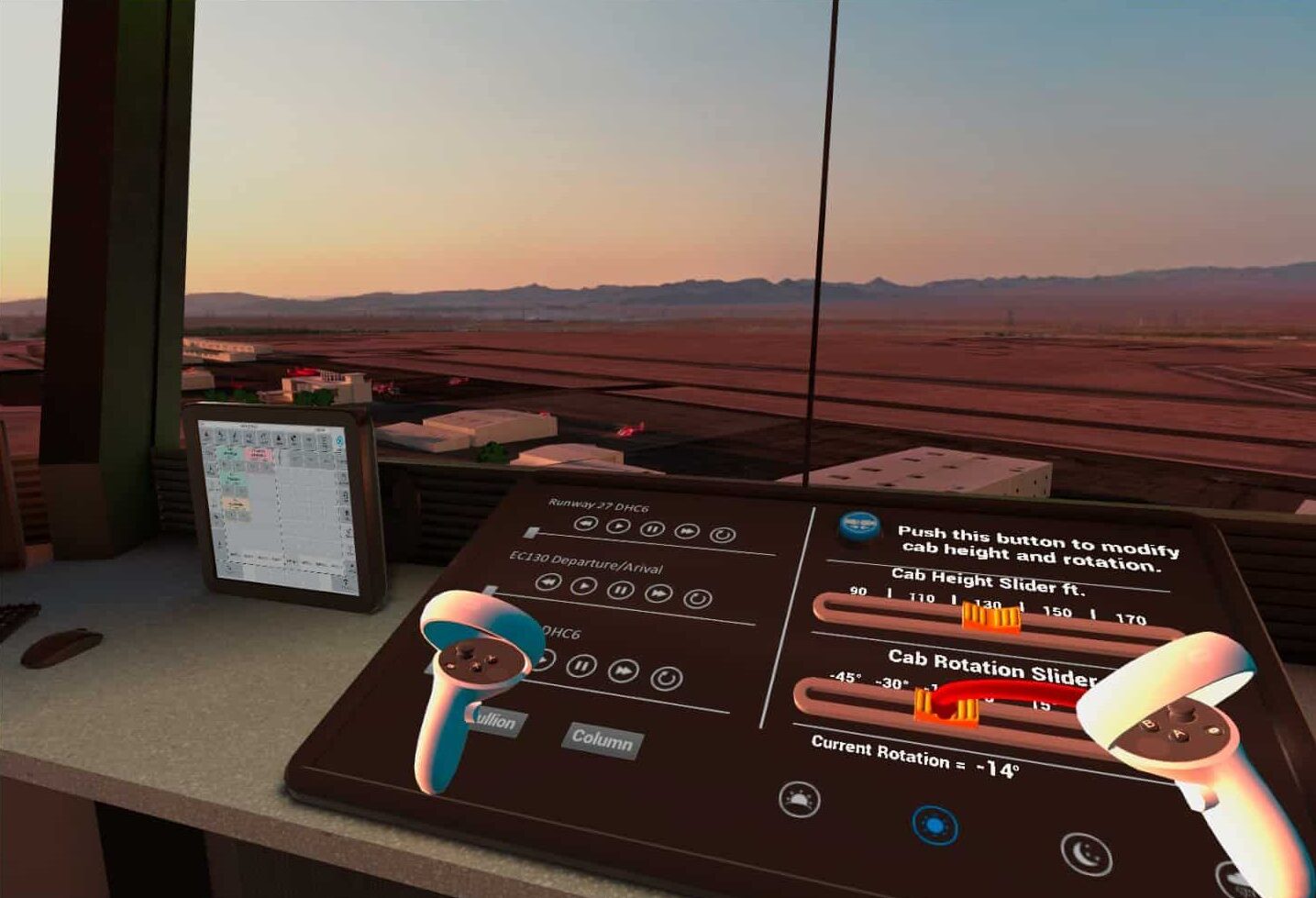Oculus VR study at Boulder City Airport