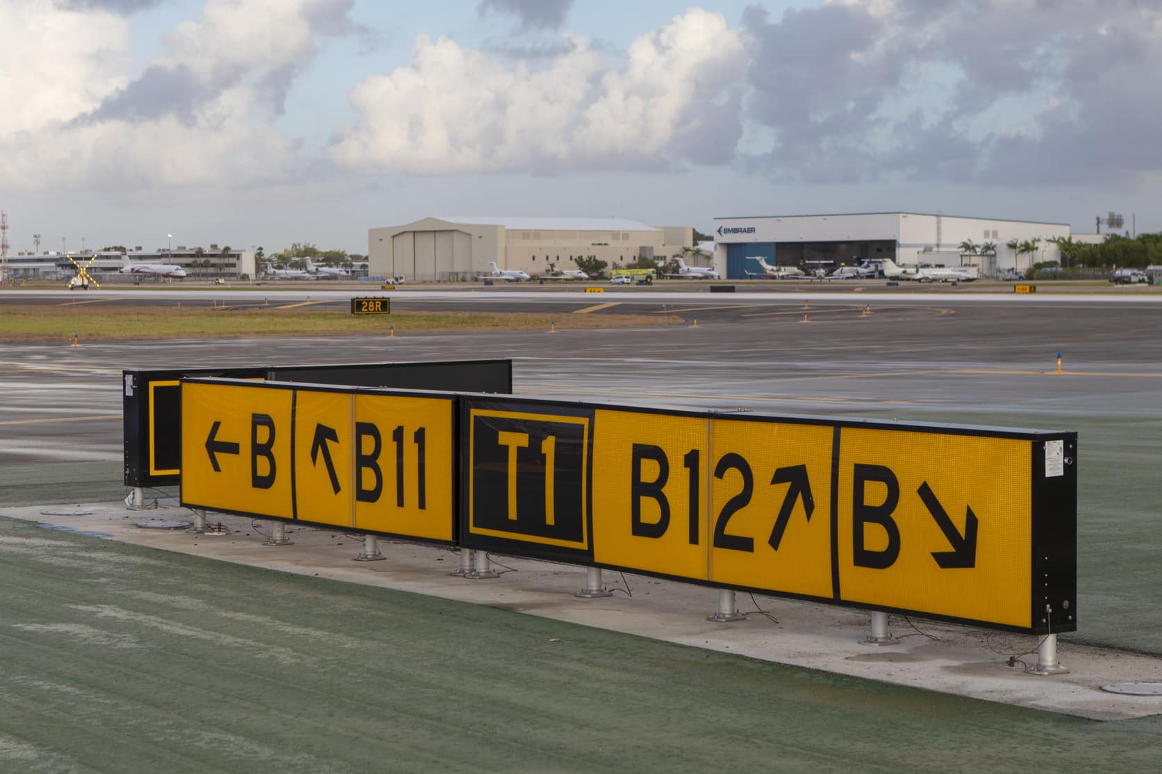 Airport terminal signs