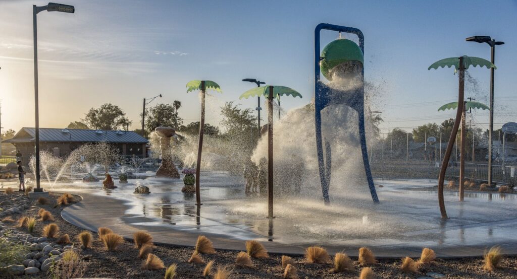 Splash pad at Alyce Gereaux Park