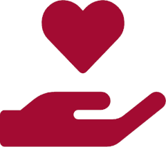 Hand holding a heart